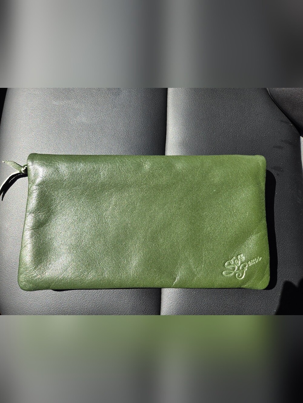 Vintage Buxton Soft Gems Nappa Cowhide Leather Wallet Green